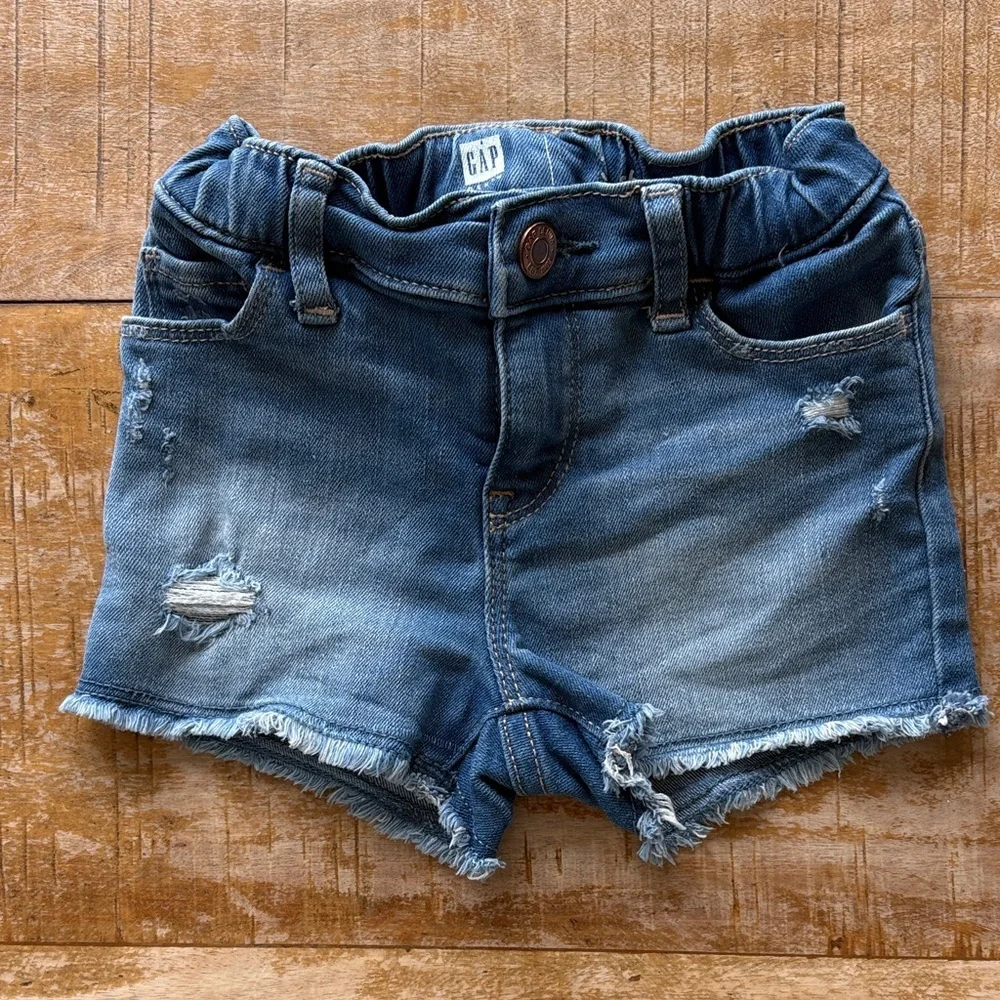 GAP Girls Distressed Jean Shorts 3t